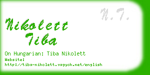 nikolett tiba business card